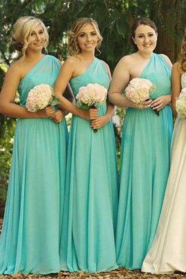 Robe demoiselle d'honneur naturel longue manche nulle avec chiffon jusqu'au sol