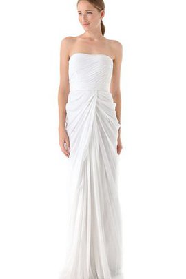 Robe de mariée naturel longueur au ras du sol textile taffetas ruché dos nu