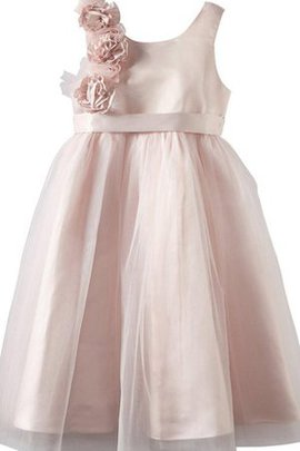 Robe de cortège enfant avec nœud avec zip a-ligne avec sans manches textile en tulle