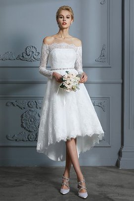 Robe de mariée a-ligne de princesse exquis avec manche longue naturel