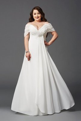 Robe de bal de princesse avec zip lache en chiffon avec manche courte