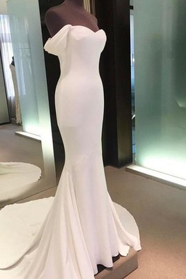 Robe de mariée séduisant avec manche courte de fourreau avec zip naturel