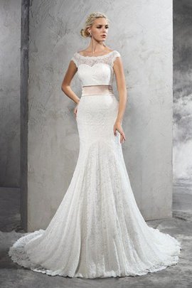 Robe de mariée longue naturel fermeutre eclair de traîne moyenne gaine