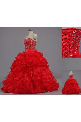 Robe de quinceanera avec perle de lotus appliques de mode de bal avec sans manches