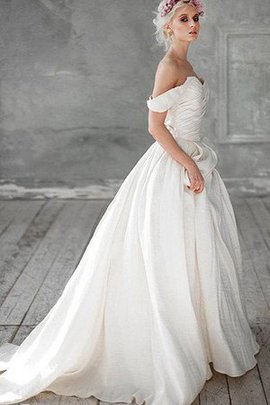 Robe de mariée facile entrecroisé col en forme de cœur avec perle ligne a