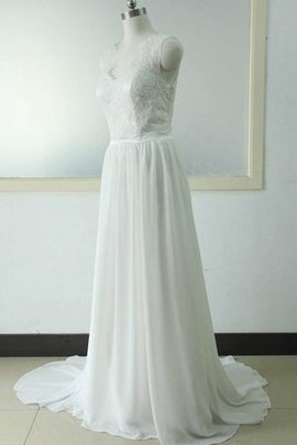 Robe de mariée en satin cordon longueur mollet ligne a avec décoration dentelle