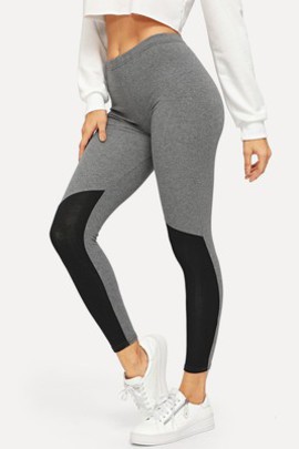 Legging à taille élastique color-block