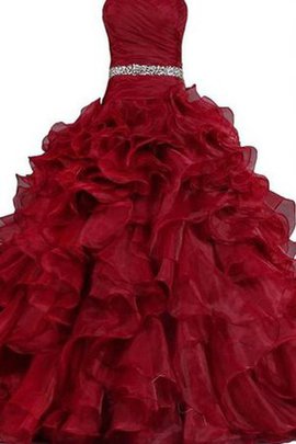 Robe de quinceanera naturel avec lacets manche nulle avec perle bandouliere spaghetti