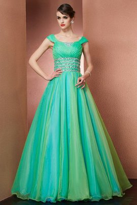 Robe de quinceanera de mode de bal avec sans manches avec perle en satin avec lacets