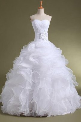 Robe de mariée avec perle cordon en organza en satin de mode de bal