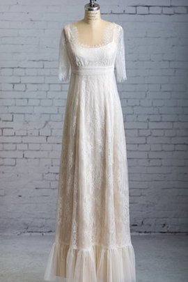 Robe de mariée sexy longue facile bucolique avec nœud