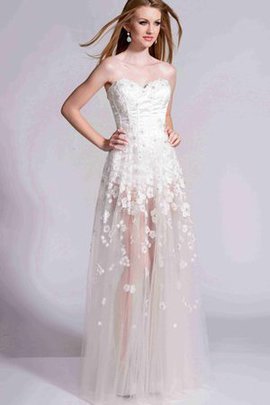 Robe de bal delicat perspectif a-ligne col en forme de cœur en tulle