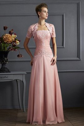 Robe mère de mariée longue a-ligne manche nulle avec chiffon de princesse