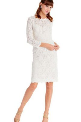 Robe de graduation facile chic avec manche 3/4 de col bateau fermeutre eclair