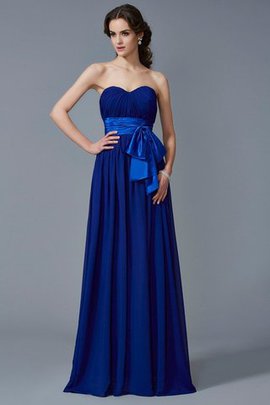 Robe de bal plissé de tour de ceinture en haute au drapée de princesse en chiffon