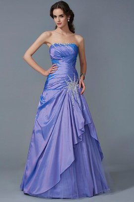 Robe de quinceanera longue avec perle textile taffetas de bustier fermeutre eclair