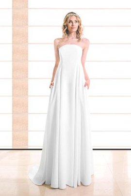 Robe de mariée luxueux plissé a-ligne de traîne courte en satin