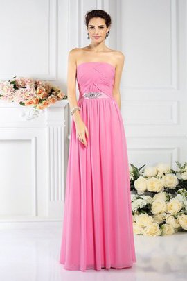 Robe demoiselle d'honneur plissage longue de princesse ligne a avec chiffon