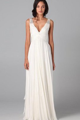 Robe de mariée pailleté v encolure avec perle ligne a au bord de la mer