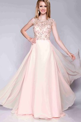 Robe de bal romantique avec manche courte de traîne courte avec perle col u profond