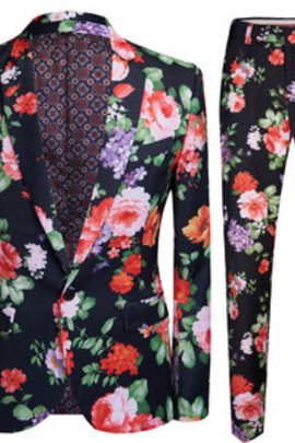 Fleur mariage hommes costumes slim fit 2 pièces