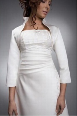 Grosses soldes taffetas blanc chic | moderne bolero simple