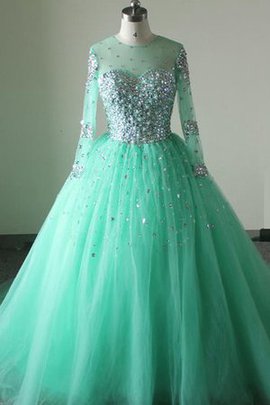 Robe de quinceanera en organza de traîne mi-longue en tulle avec lacets fermeutre eclair