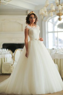 Robe de mariée longue de mode de bal de traîne mi-longue textile en tulle cordon