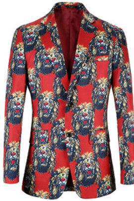 Veste blazers occasionnels scène costumes impression blazer hommes