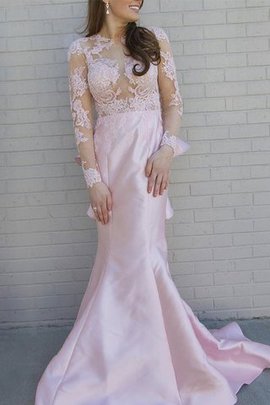 Robe de bal appliques col u profond en satin parfait naturel