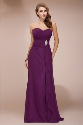 Robe demoiselle d'honneur avec zip avec perle col en forme de cœur avec chiffon en forme