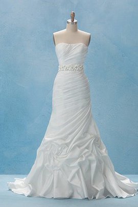 Robe de mariée vintage ruché au drapée manche nulle avec perle