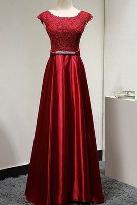 Robe demoiselle d'honneur longue ceinture avec nœud à boucles fermeutre eclair en satin