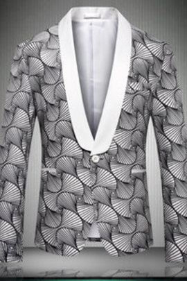 Rayé marié décontracté blazers slim fit top qualité imprimé blazer hommes coréen
