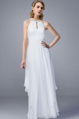 Robe de mariée longue delicat informel jusqu'au sol avec perle