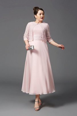 Robe mère de mariée longue de princesse au niveau de cou avec zip arrivée au cheville