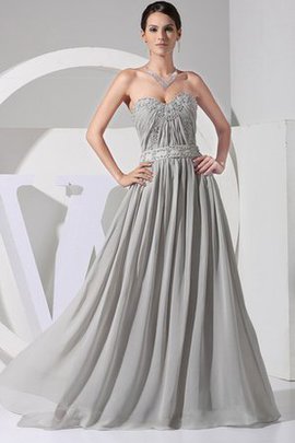 Robe de soirée ruché appliques de col en cœur en chiffon