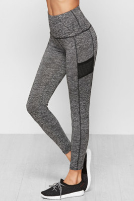 Leggings gris tricot de martelé