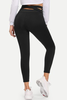 Legging unicolore populaire découpé