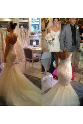 Robe de mariée chic luxueux v encolure v col profonde appliques