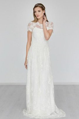 Robe de mariée delicat simple modeste fermeutre eclair elevé