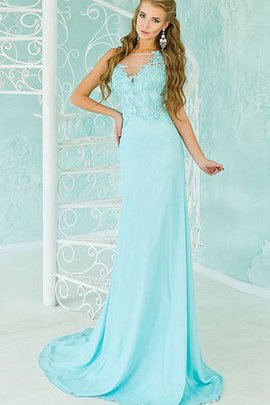 Robe de bal avec manche courte avec chiffon avec perle a-ligne d'epaule ecrite