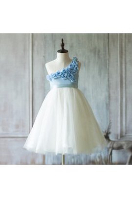 Robe de cortège enfant plissage ruché de lotus ligne a textile en tulle