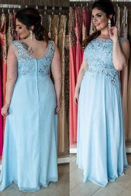 Robe de bal avec chiffon avec zip a-ligne lache avec sans manches