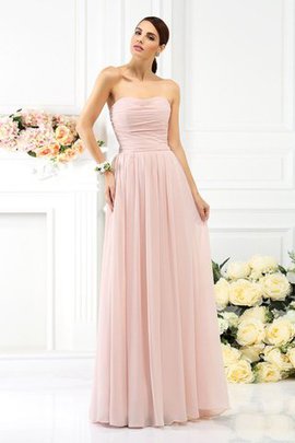 Robe demoiselle d'honneur plissage avec fronce en chiffon de bustier ligne a