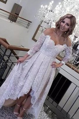 Robe de mariée longue décontracté facile haut bas a-ligne