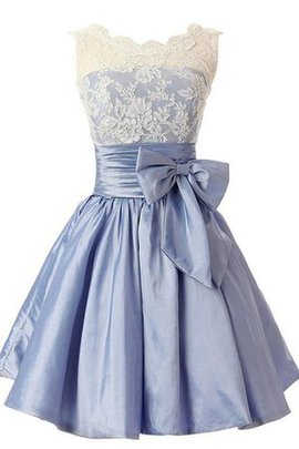 Robe fête de la rentrée bref plissage fermeutre eclair a-ligne avec nœud à boucles