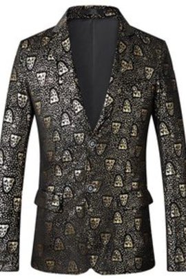 De bal hommes nouveauté slim fit blazer imprimé blazer