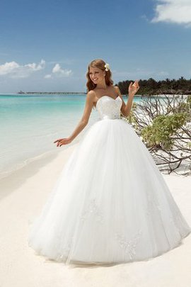 Robe de mariée longue en plage jusqu'au sol decoration en fleur de mode de bal