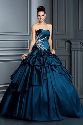 Robe de quinceanera longue cordon de bustier jusqu'au sol de tour de ceinture en haute